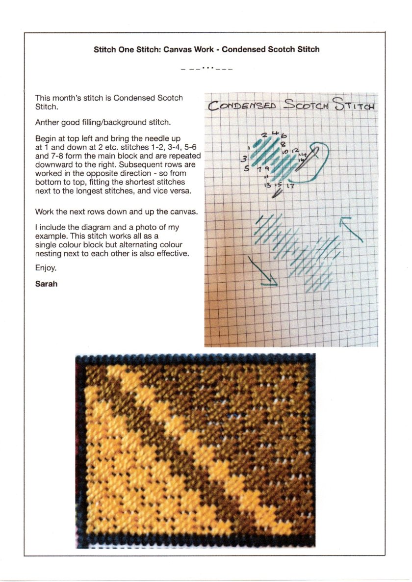 Condensed Scotch Stitch